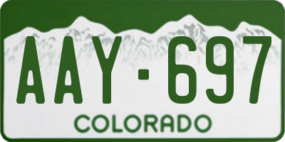 CO license plate AAY697