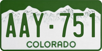 CO license plate AAY751