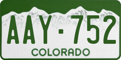 CO license plate AAY752