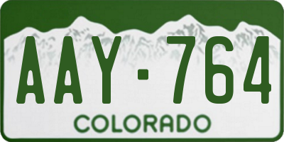CO license plate AAY764
