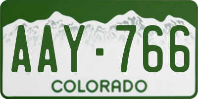 CO license plate AAY766