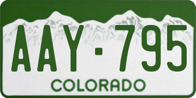 CO license plate AAY795