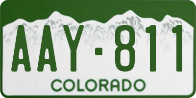 CO license plate AAY811