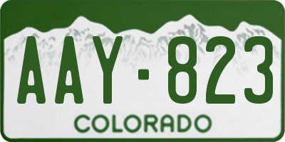 CO license plate AAY823