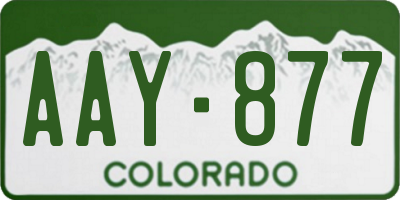 CO license plate AAY877