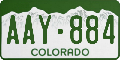 CO license plate AAY884