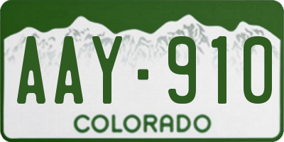 CO license plate AAY910