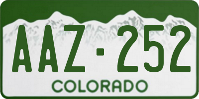 CO license plate AAZ252