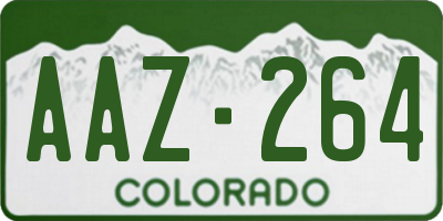 CO license plate AAZ264