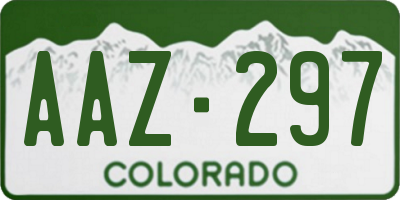 CO license plate AAZ297
