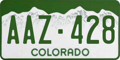 CO license plate AAZ428