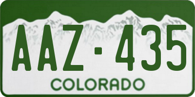CO license plate AAZ435