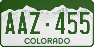 CO license plate AAZ455