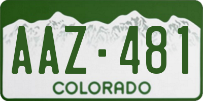 CO license plate AAZ481