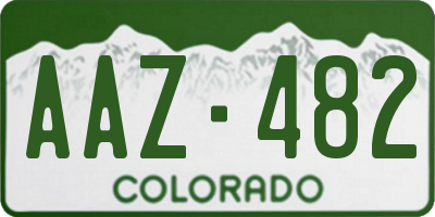 CO license plate AAZ482