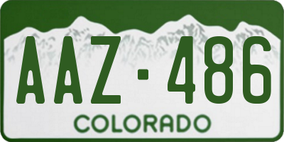 CO license plate AAZ486