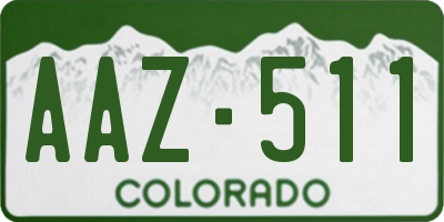 CO license plate AAZ511