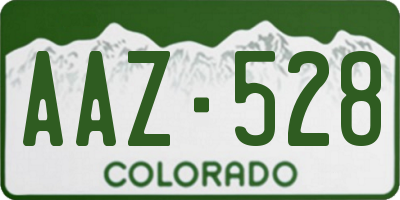 CO license plate AAZ528