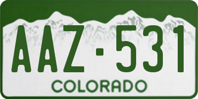 CO license plate AAZ531