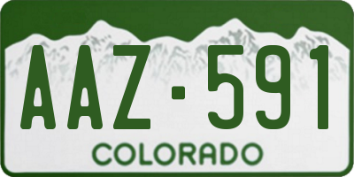 CO license plate AAZ591