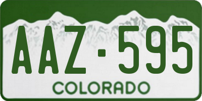 CO license plate AAZ595