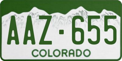 CO license plate AAZ655