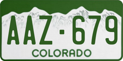 CO license plate AAZ679