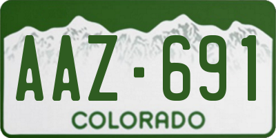 CO license plate AAZ691