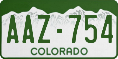 CO license plate AAZ754