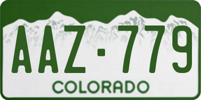 CO license plate AAZ779