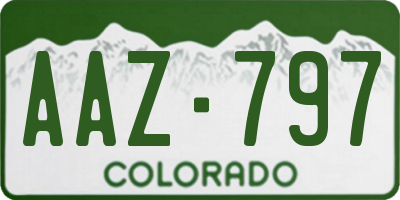 CO license plate AAZ797