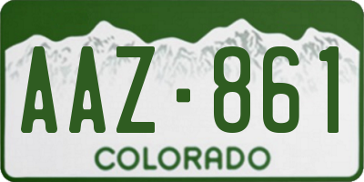 CO license plate AAZ861
