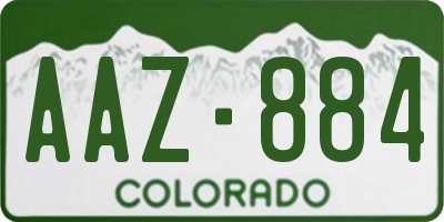 CO license plate AAZ884