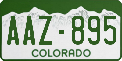 CO license plate AAZ895