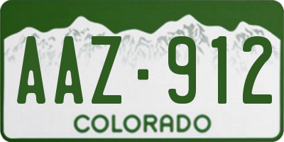 CO license plate AAZ912