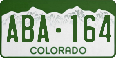 CO license plate ABA164