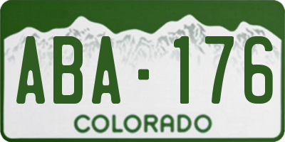 CO license plate ABA176