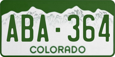 CO license plate ABA364