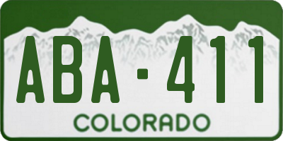 CO license plate ABA411