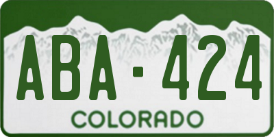 CO license plate ABA424