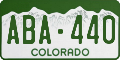 CO license plate ABA440