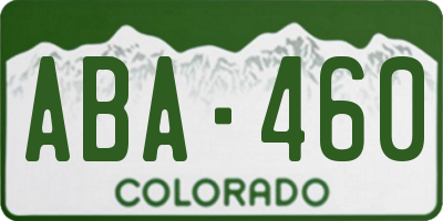 CO license plate ABA460