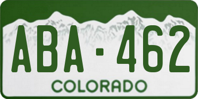 CO license plate ABA462