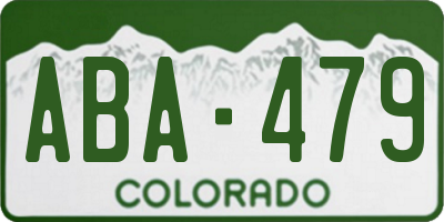 CO license plate ABA479