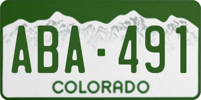 CO license plate ABA491