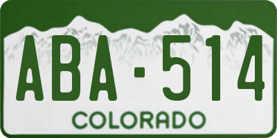CO license plate ABA514