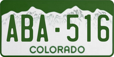 CO license plate ABA516