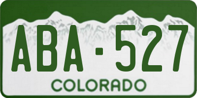 CO license plate ABA527