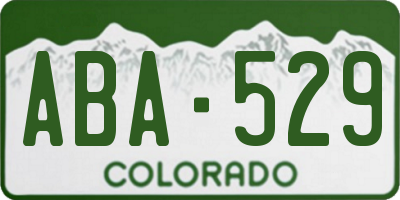 CO license plate ABA529
