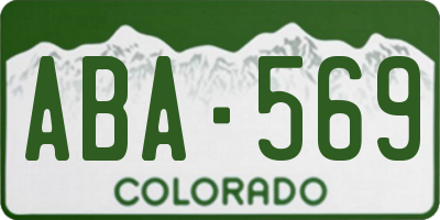 CO license plate ABA569